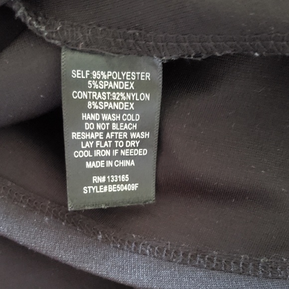 Francesca's Black Skater Dress with Lace Neckline - Picture 12 of 13